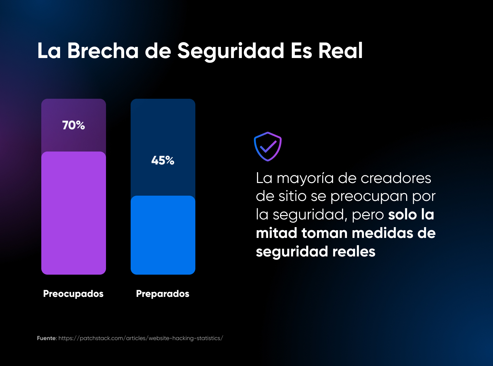 gráfico sobre la preocupación de las brechas de seguridad en las tiendas de e-commerce