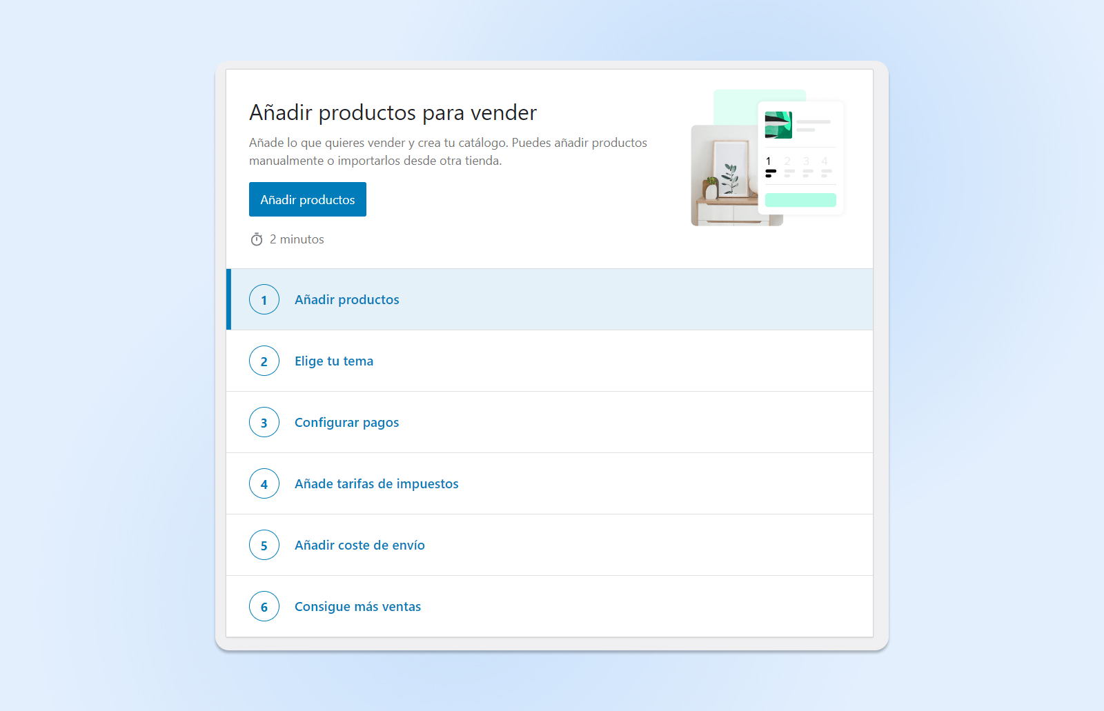 Opción configuración tarifas impuestos