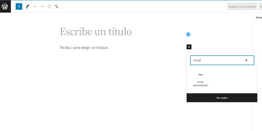 Añade el código de tu anuncio a WordPress