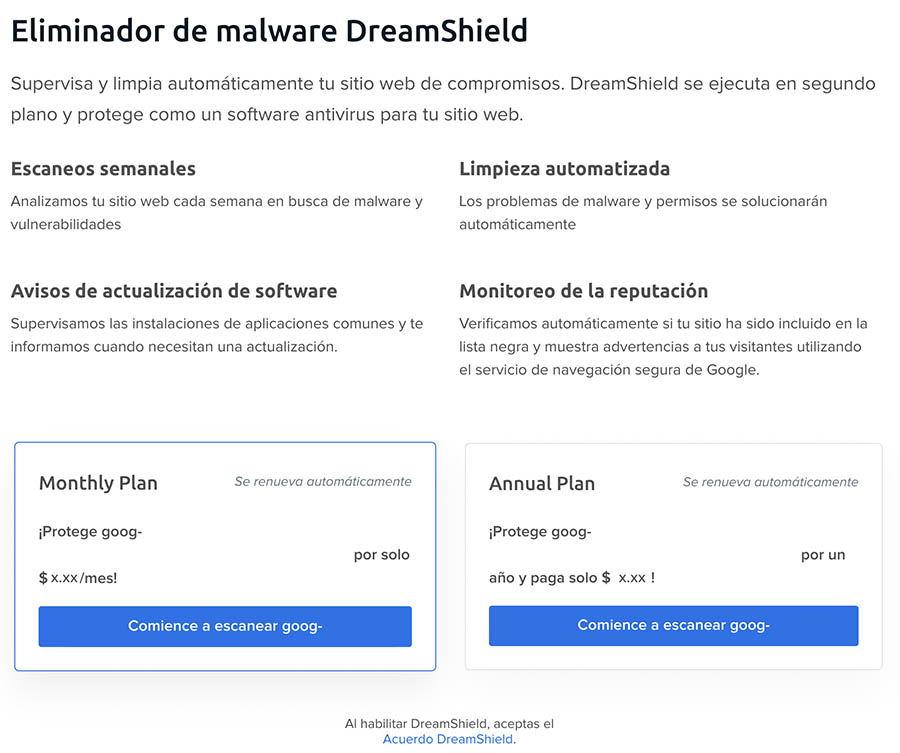 Lo que puedes ganar en seguridad, activando DreamShield.