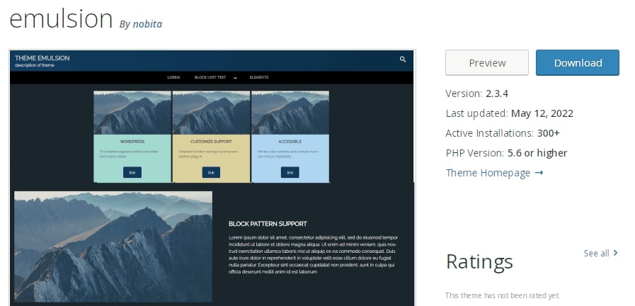 WordPress block theme