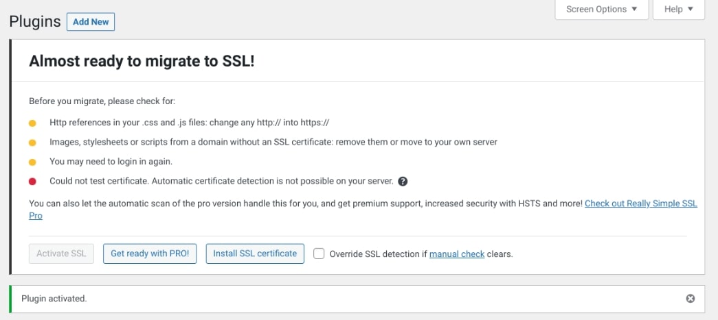 SSL migration plugin