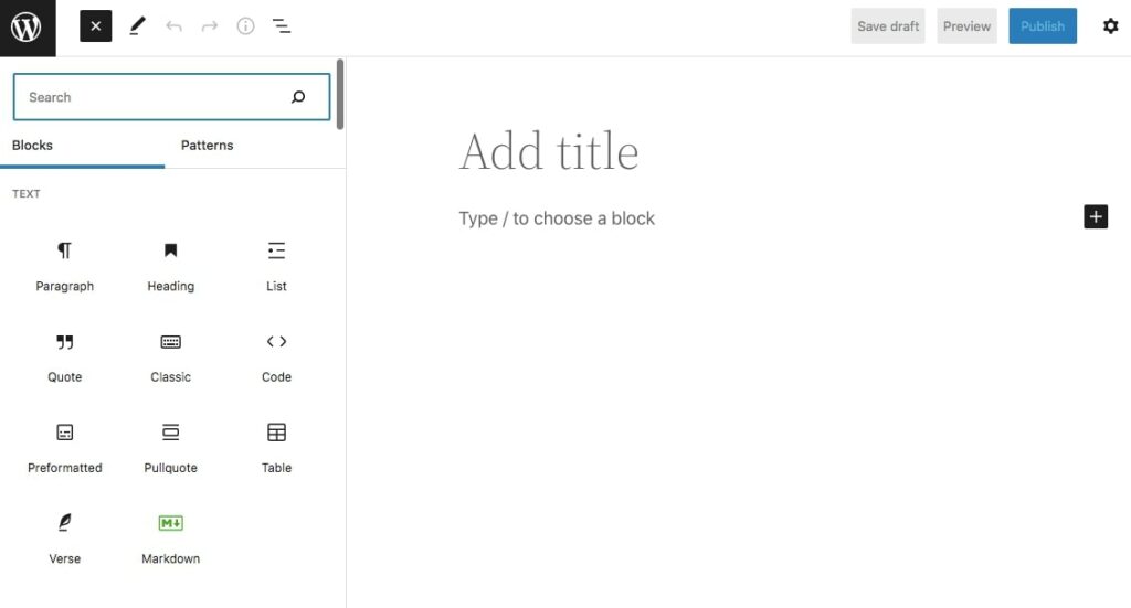 WordPress block editor