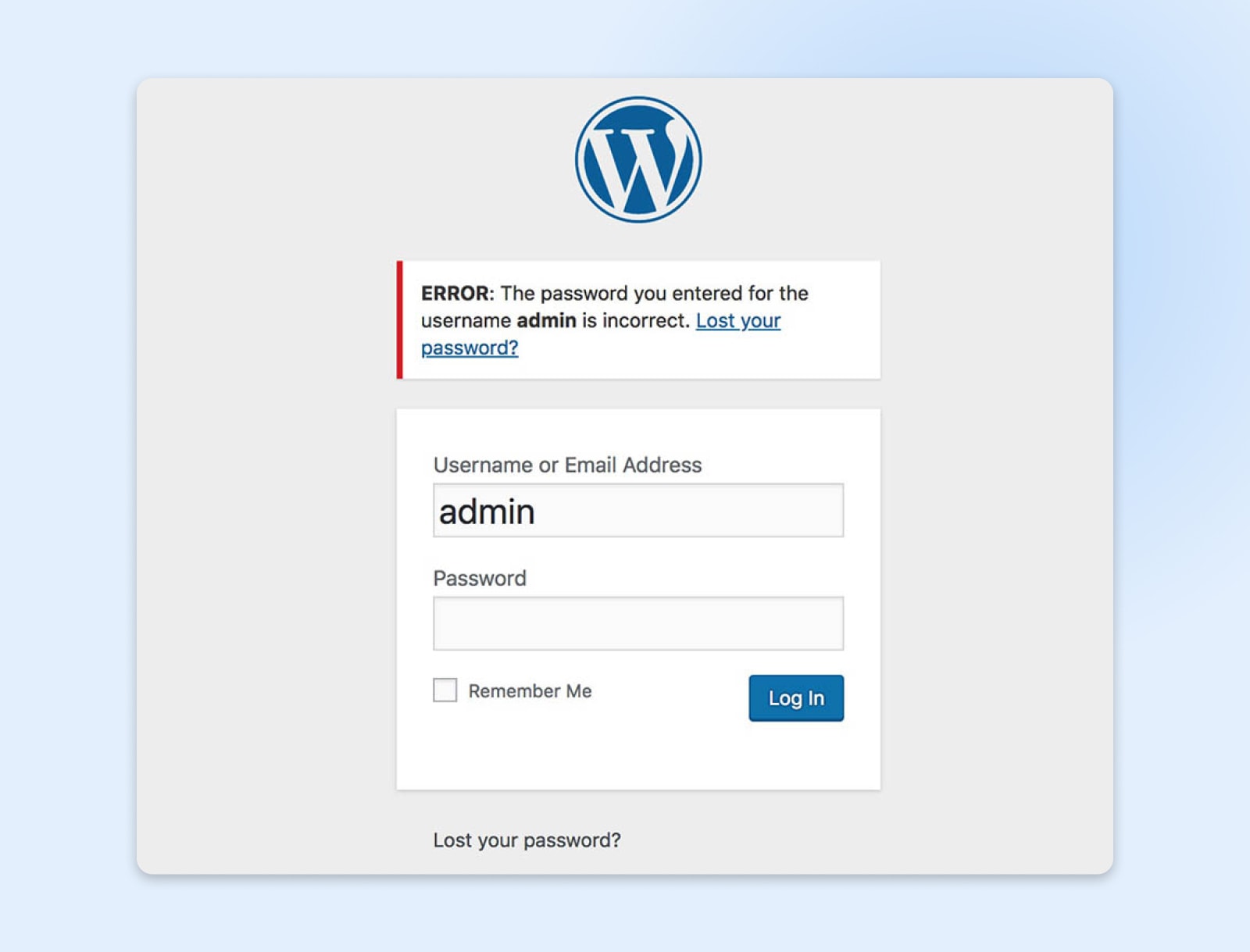 You’re Unable To Access The WordPress Admin Area