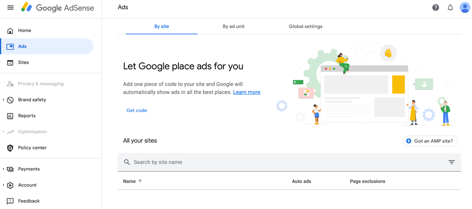 Enable Google auto ads