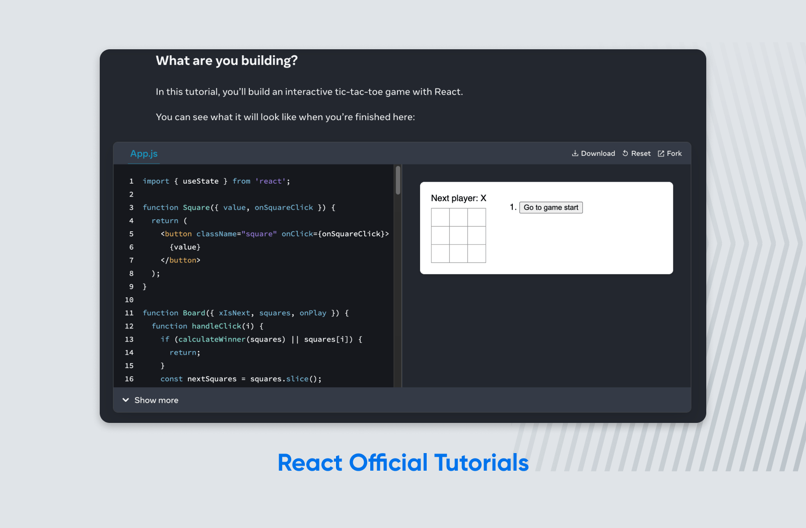 React Official Tutorials