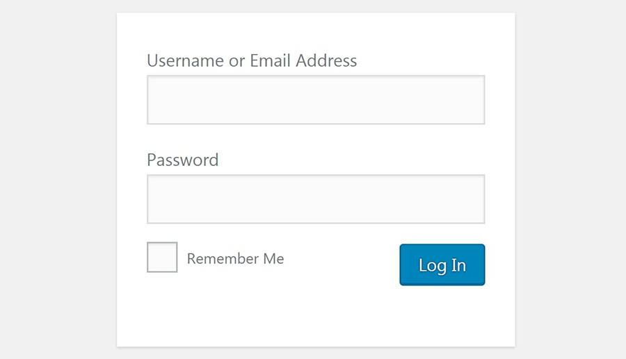 WordPress Login Screen