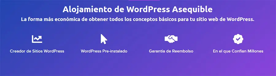 Características de plan Shared Hosting de WordPress en DreamHost